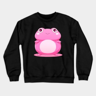 Kawaii Pink Anime Frog Crewneck Sweatshirt